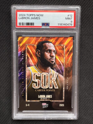2024 Topps Now 12 Lebron James 50k Points PSA 9