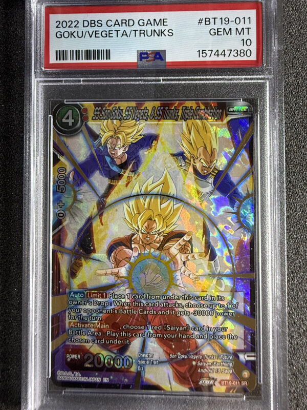 Goku/Vegeta/Trunks (BT19-011) PSA 10 POP 74