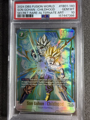IMG_2800 - Son Gohan_ Childhood (FB01-140) Secret Rare Alternate Art PSA 10 Son Gohan: Childhood (FB01-140) Secret Rare Alternate Art PSA 10