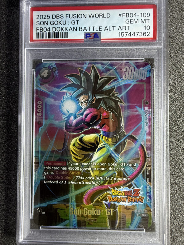 Son Goku : GT (FB04-109) FB04 Dokkan Battle Alternate Art PSA 10