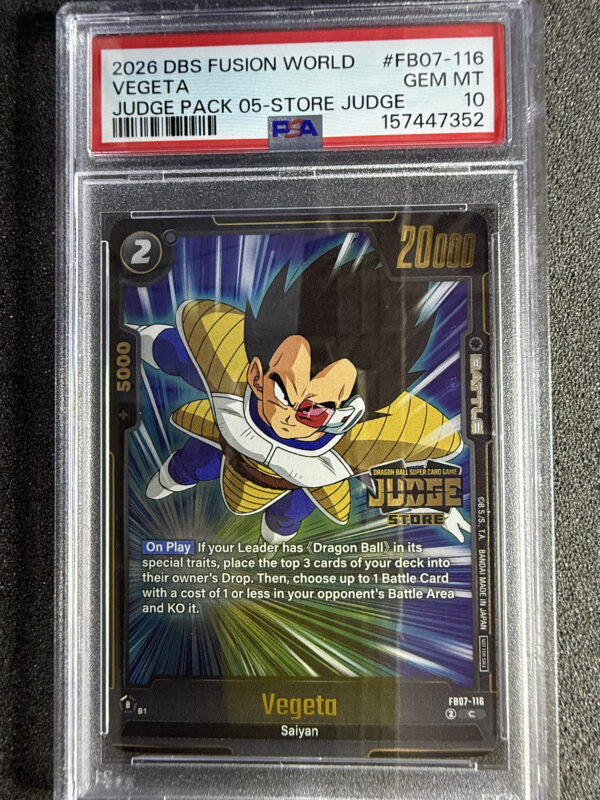 Vegeta (FB07-116) Judge Pack 05 Store Judge PSA 10 POP 2