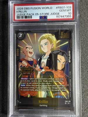 Krillin (FB07-103) Judge Pack 05 Store Judge PSA 10 POP 2