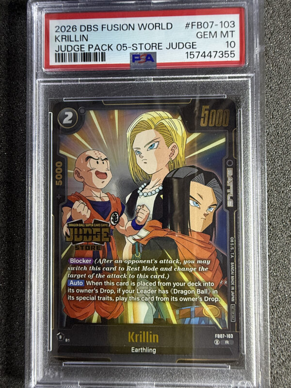 Krillin (FB07-103) Judge Pack 05 Store Judge PSA 10 POP 2