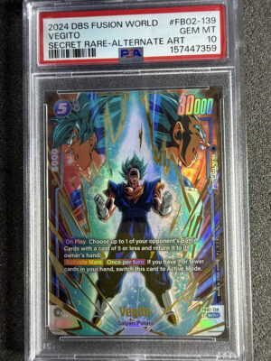 Vegito (FB02-139) Secret Rare Alternate Art PSA 10