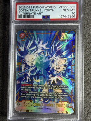 Son Goten/Trunks: Youth (FB08-009) Alternate Art PSA 10 POP 89