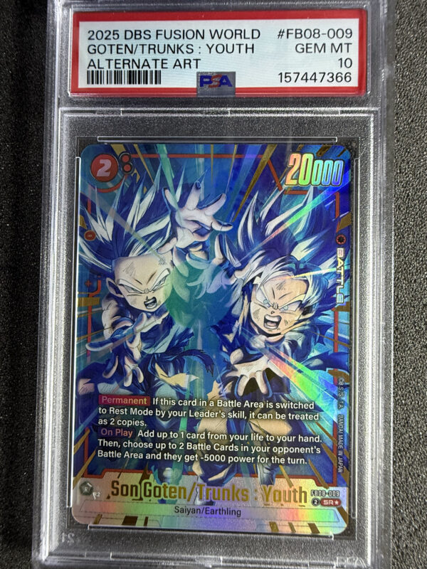 Son Goten/Trunks: Youth (FB08-009) Alternate Art PSA 10 POP 89