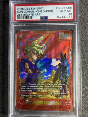 Son Gohan: Childhood (SB02-006) Alternate Art Red PSA 10