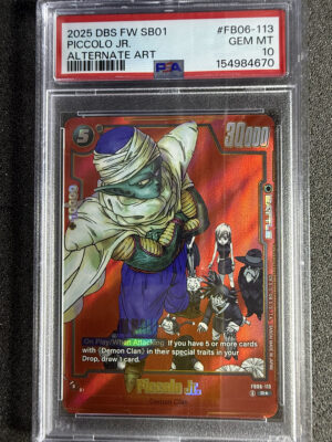 Piccolo JR. (FB06-113) Alternate Art Red PSA 10 POP 111