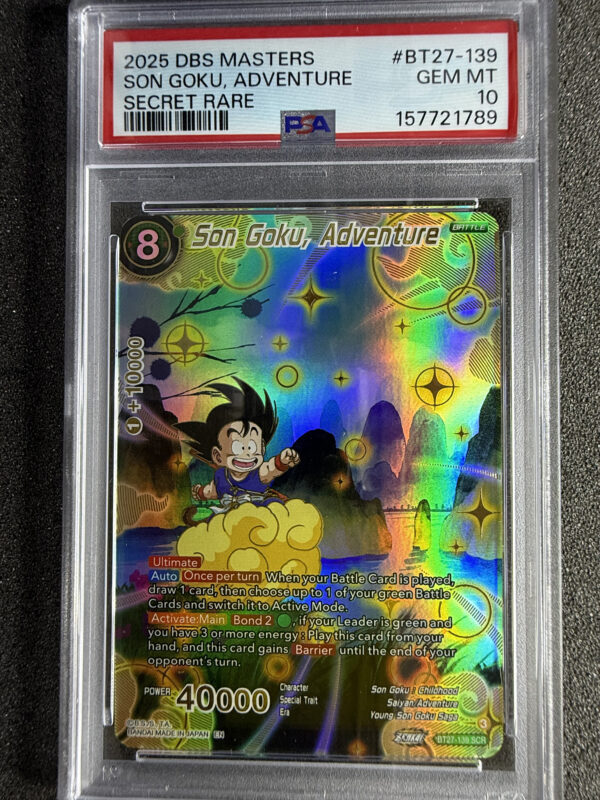 Son Goku, Adventure (BT27-139) Secret Rare PSA 10 POP 132