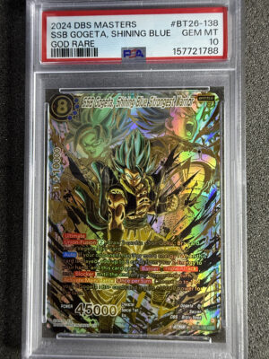 SSB Gogeta, Shining Blue Strongest Warrior (BT26-138) God Rare PSA 10 POP 35