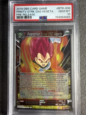 Preemptive Strike SSG Vegeta (BT6-008) Prerelease Series 6 PSA 10 POP 4