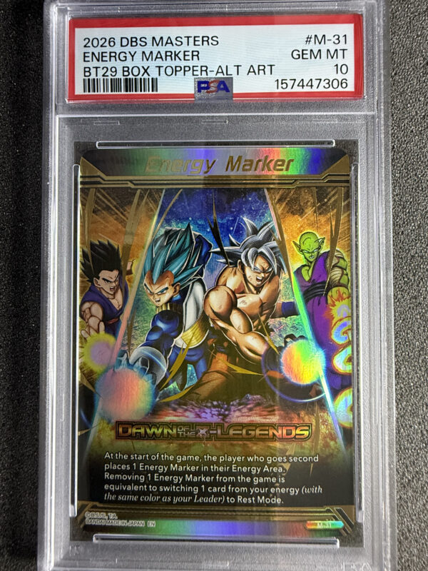 Energy Marker (M-31) BT29 Box Topper Alternate Art PSA 10 POP 6