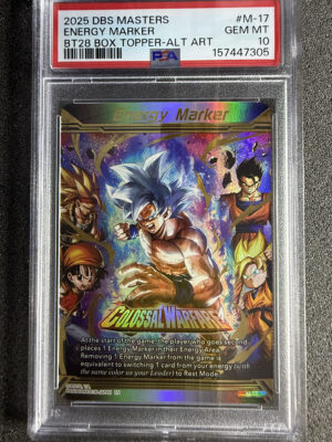 Energy Marker (M-17) BT28 Box Topper Alternate Art PSA 10 POP 18