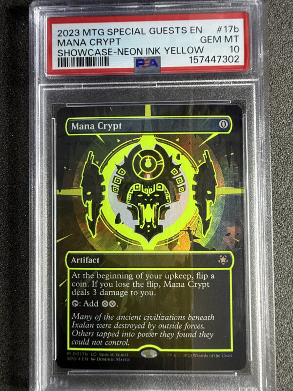 Mana Crypt 17b Showcase Neon Ink Yellow PSA 10 POP 51