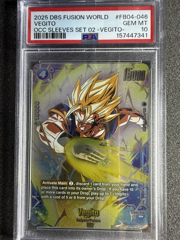 Vegito (FB04-046) Occ Sleeves Set 02 Vegito PSA 10 POP 15