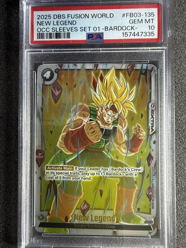 New Legend (FB03-135) Occ Sleeves Set 01 Bardock PSA 10 POP 7