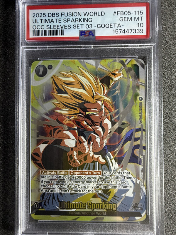 Ultimate Sparking (FB05-115) Occ Sleeves Set 03 Gogeta PSA 10 POP 14