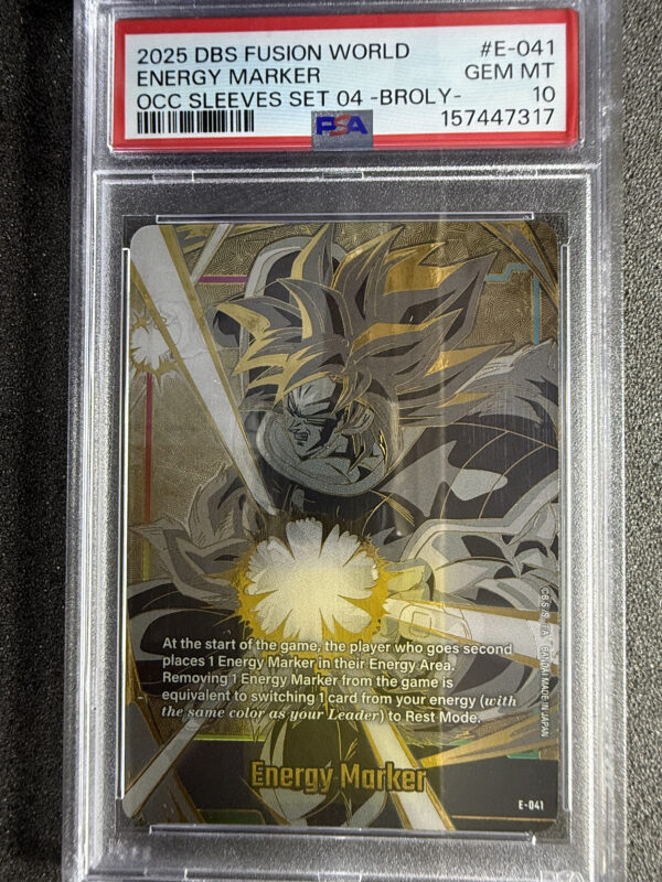Energy Marker (E-41) Occ Sleeves Set 04 Broly PSA 10 POP 27