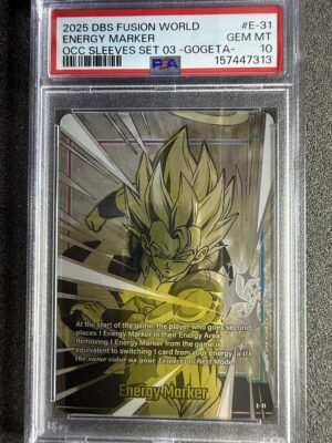 IMG_2900 - Energy Marker (E-31) Occ Sleeves Set 03 Gogeta PSA 10 POP 24 Energy Marker (E-31) Occ Sleeves Set 03 Gogeta PSA 10 POP 24