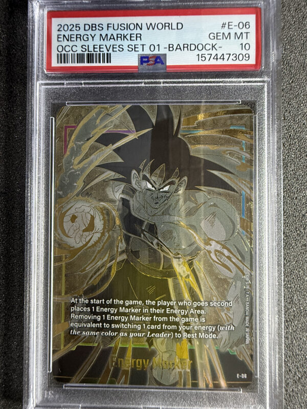Energy Marker (E-06) Occ Sleeves Set 01 Bardock PSA 10 POP 23