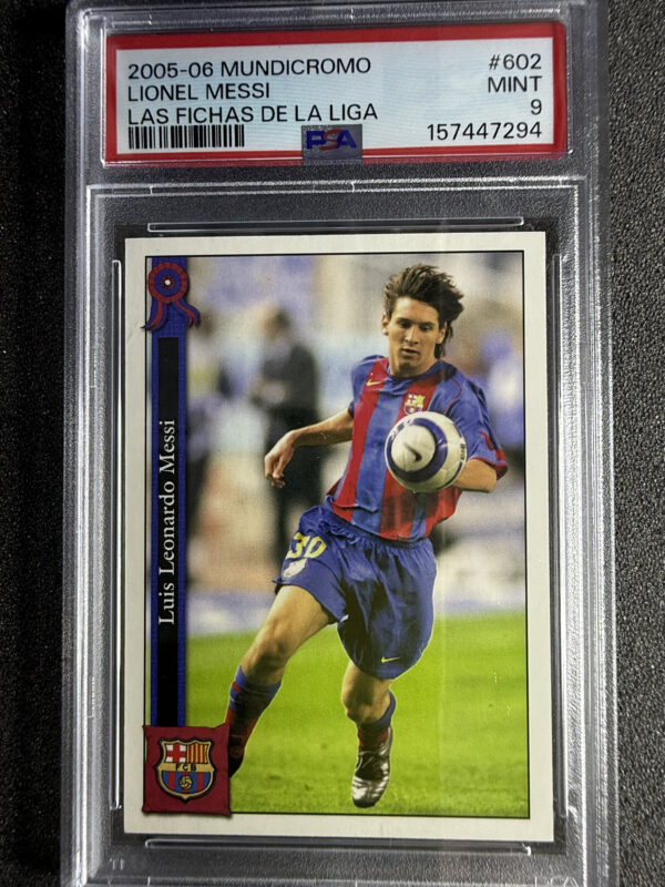2005-06 Mundicromo 602 Lionel Messi Las Fichas de la Liga PSA 9
