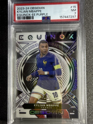 IMG_2920 - 2023-24 Obsidian Equinox Kylian Mbappe Purple _49 PSA 7 2023-24 Obsidian Equinox Kylian Mbappe Purple /49 PSA 7