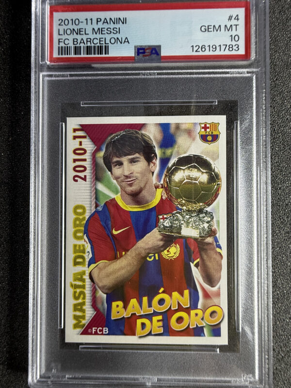 2010-11 Panini 4 Lionel Messi PSA 10 POP 70