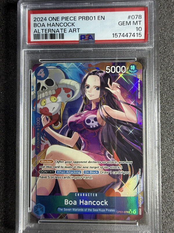 Boa Hancock (PRB01-078) Alternate Art PSA 10