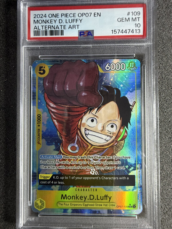 Monkey.D.Luffy (OP07-109) Alternate Art PSA 10