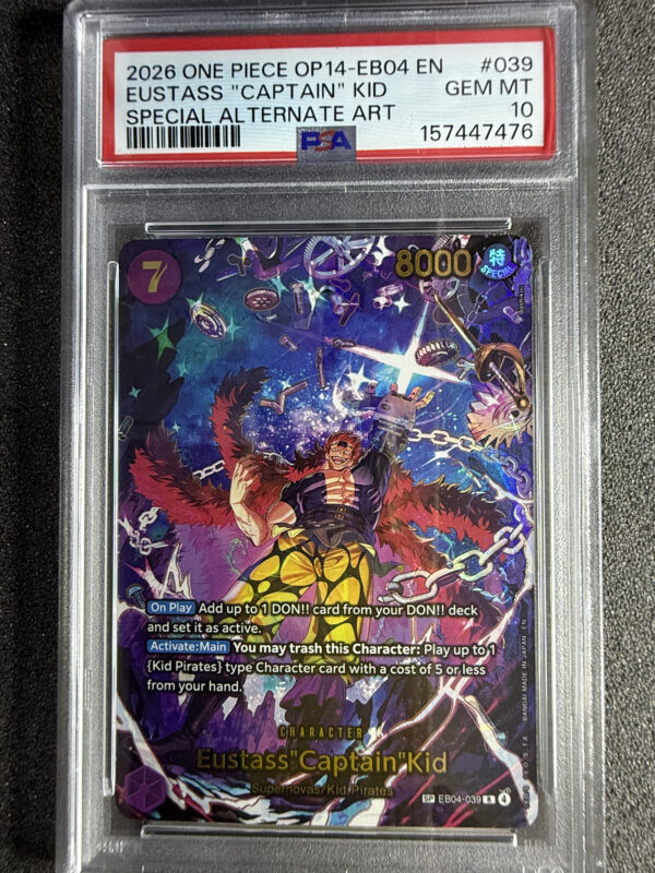 Eutass "Captain" Kid (EB04-039) PSA 10