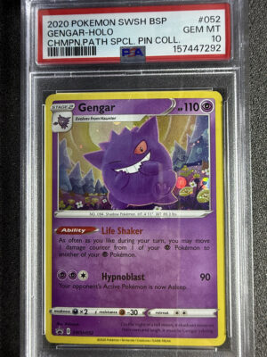 Gengar Holo SWSH 052 PSA 10 Big Swirl POP 467