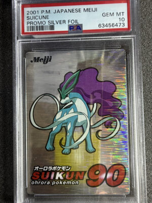 Suicune Meiji Promo Silver Foil PSA 10 POP 28