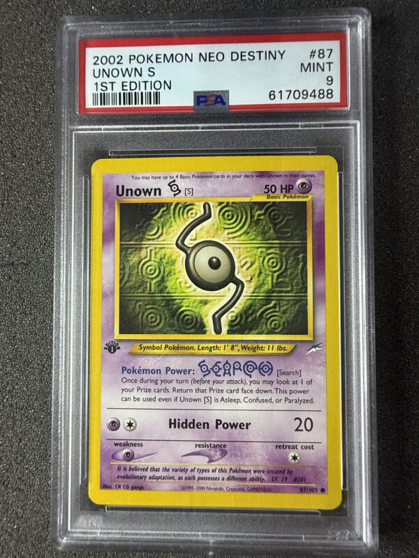 Unown S NDE 87 1st Edition PSA 9