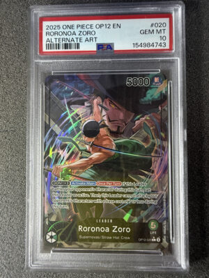 Roronoa Zoro (OP12-020) Alternate Art PSA 10