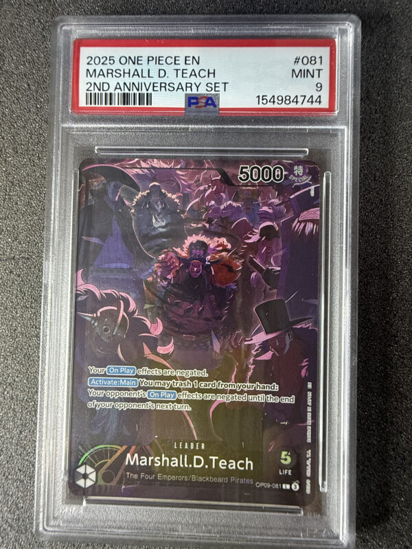 Marshall.D.Teach (OP09-081) 2nd Anniversary Set PSA 9