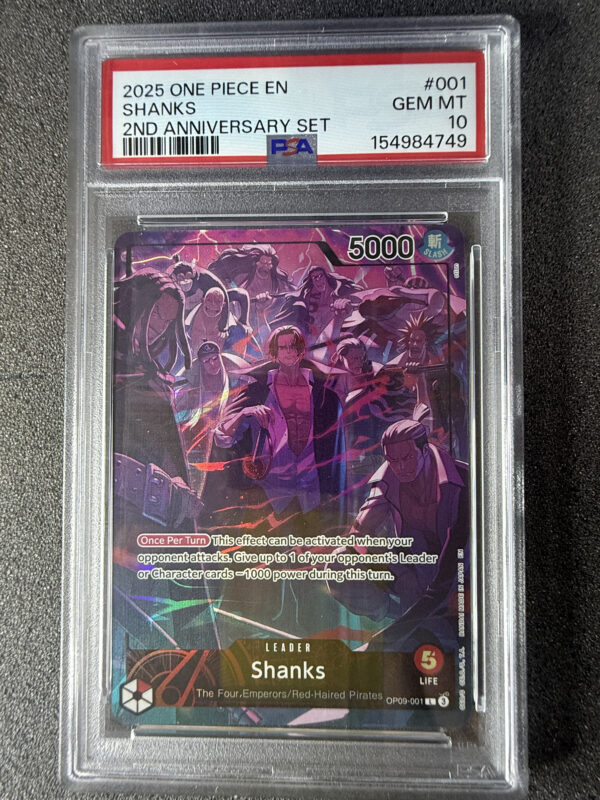 Shanks (OP09-001) 2nd Anniversary Set PSA 10